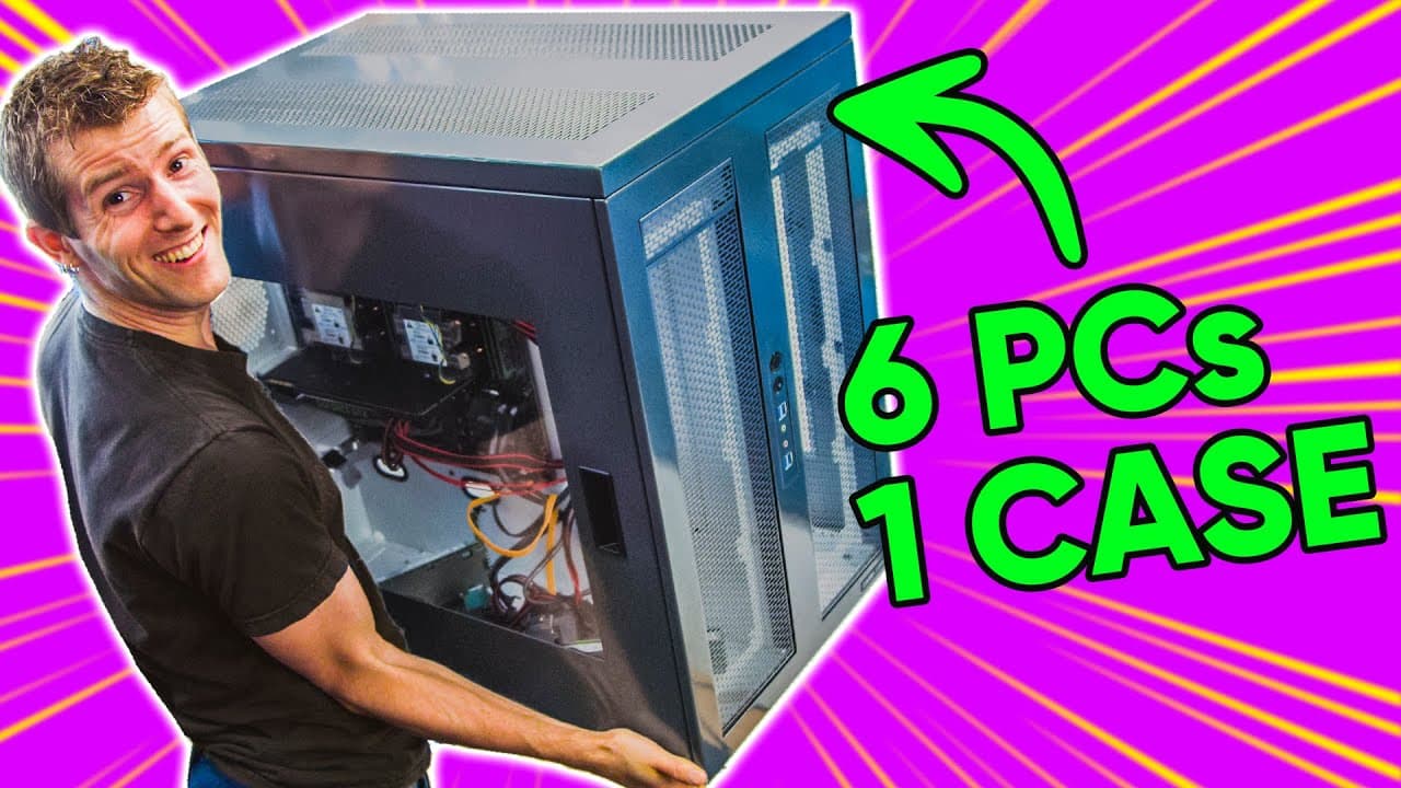 How this PC Case Fits SIX Editing Workstations Inside!